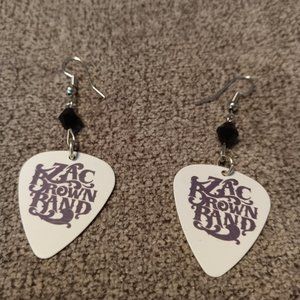 ZAC BROWN BAND GUITAR PICK EARRINGS- NECKLACES SET
